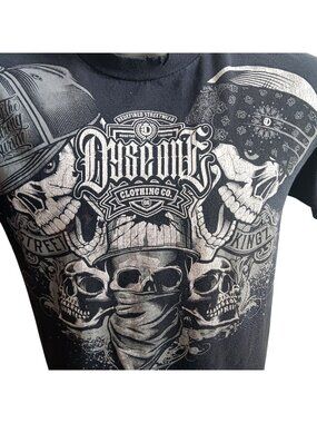 Dyse One "Street Kingz" Vintage T-shirt Medium Y2K Biker Skull Hip Hop OG Trash